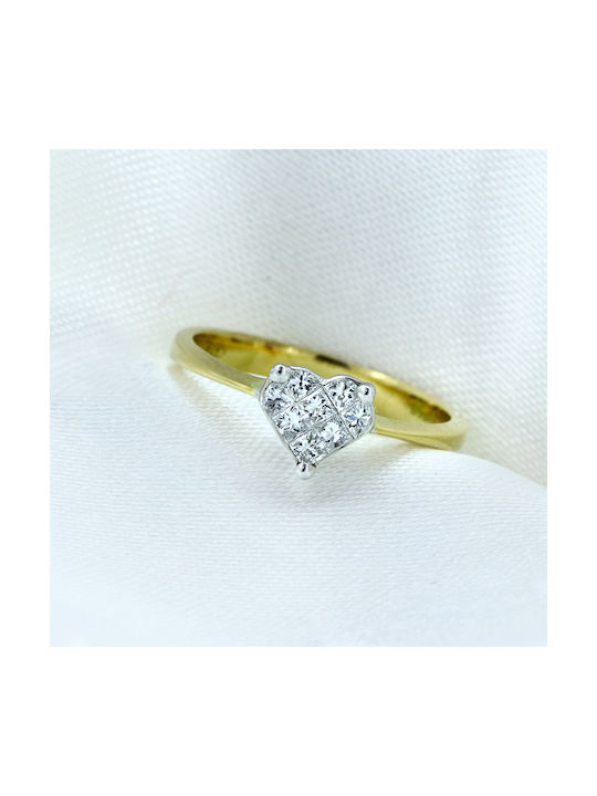 Single Stone from Gold 18K with Diamond