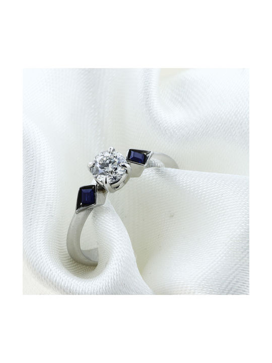 Single Stone from White Gold 18K with Diamond