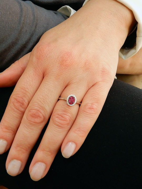Art d oder Einzelne Steine Ringe aus Weißgold 18K