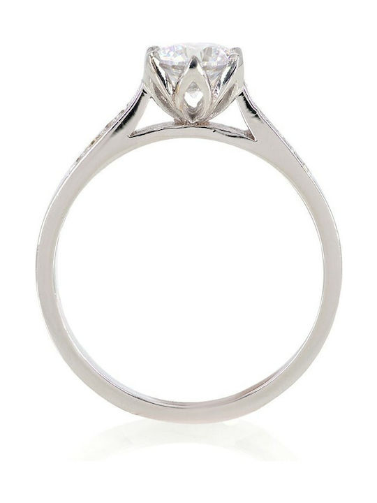 Single Stone from White Gold 14K