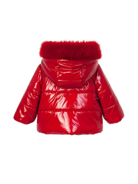 Balloon Chic Girls Casual Jacket Red with Ηood