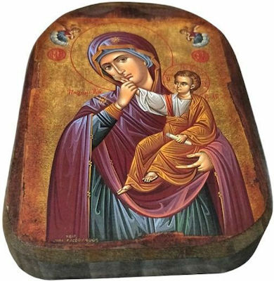 Christening Favor with Religious Icon made of Wood