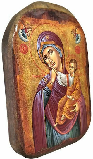 Christening Favor with Religious Icon made of Wood