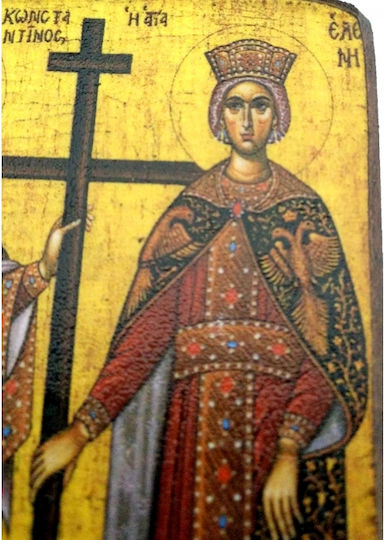 Μπομπονιέρα Βάπτισης με Εκκλησιαστική Εικόνα από Ξύλο