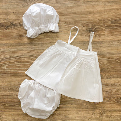 Christening Oilcloths Set Λευκό-Ροζ 5pcs