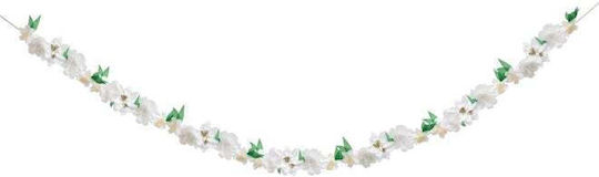 Meri Meri Partydekorationen Girlande mit Blumen in Weißer Farbe 20cm