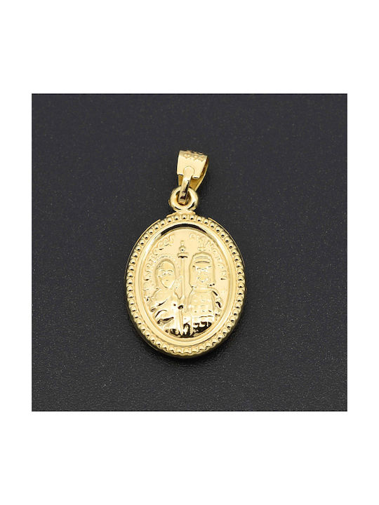 Pendant Kids Talisman Double Sided from Gold 14K OIKF015-0