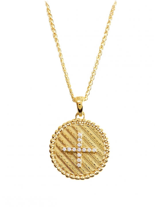 Art d or Anhänger Kinder Amulett Beidseitig mit Kette Konstantinato aus Gold 9K ARDP-KAL-213