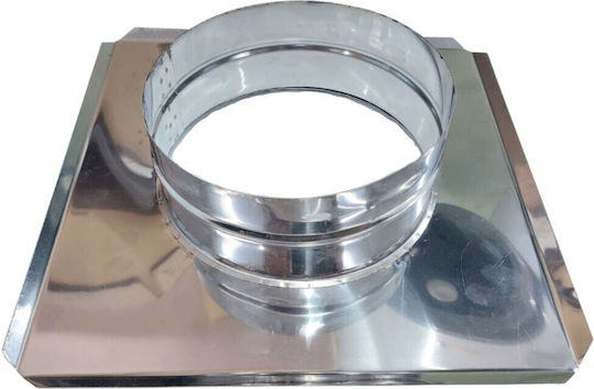 Spiroduct Rosettenkragen Rauchrohr Metall 250mm Silber