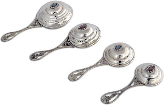 SilverBrand.gr Babyrassel aus Silber für Mädchen