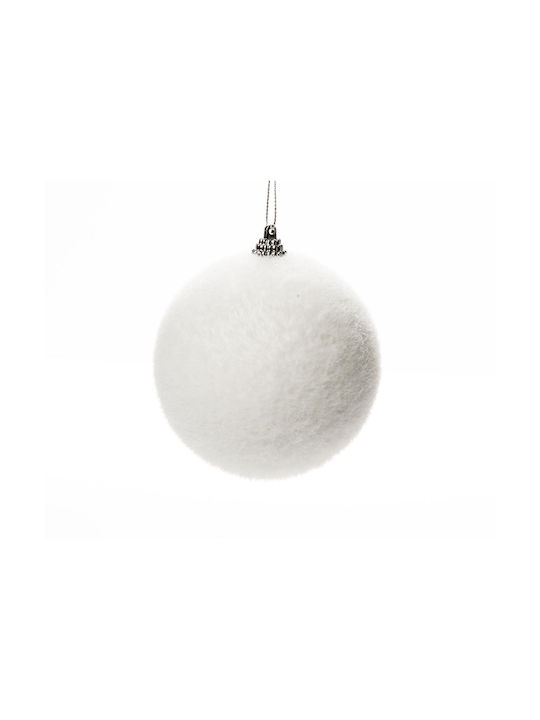 Arpimex Srl Christmas Fabric Ball Ornament White