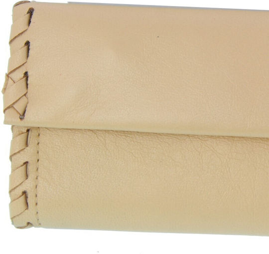 PO.S Lederne Tabaktasche Beige mit Verschluss 16.5x7.5cm