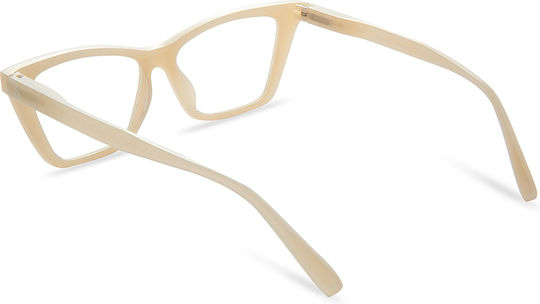 Perspectiv Men's Reading Glasses +2.00 in Beige color #Y-MILKYWHITE+2.00