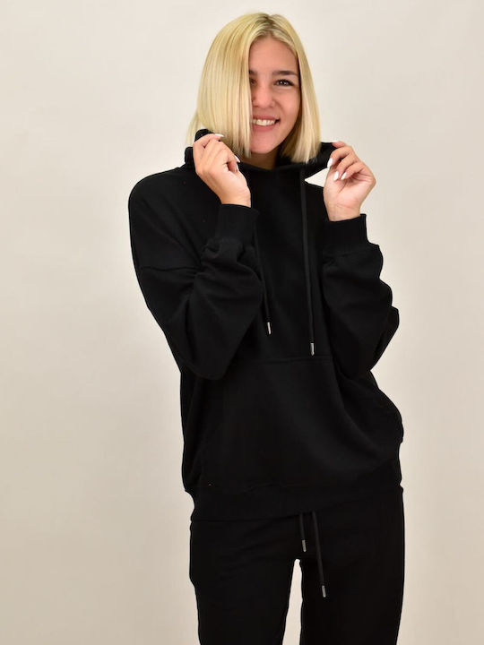 Potre Women's Hooded Sweatshirt Black