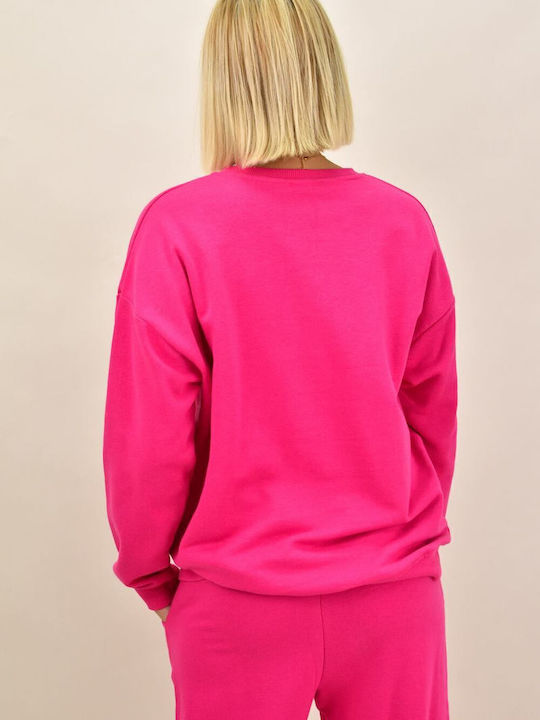 Los Angeles Lang Damen Sweatshirt Fuchsie