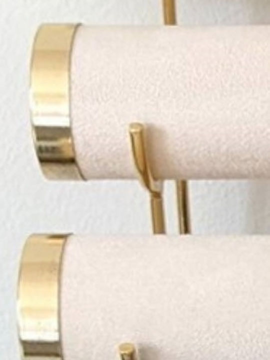 Tatu Moyo Velvet Jewellery Box Stand Beige 30x15x24cm