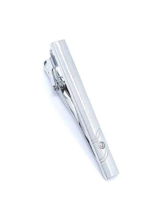 PS Silver Clip Γραβάτας από Ατσάλι Ασημί