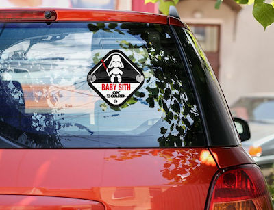 Boy Baby on Board Car Sign Black with Suction Cup