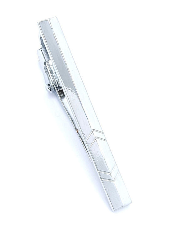 PS Silver Krawattenklammer aus Stahl Silber