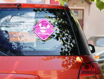 Koupakoupa Baby on Board Car Sign with Suction Cup