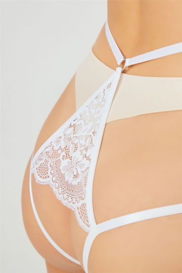 CottonHill Γυναικείο Sexy String Αυτοκινήτου Λευκό