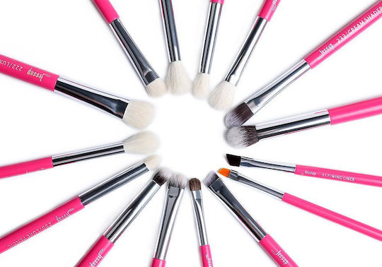 Jessup Beauty Επαγγελματικό Σετ με Πινέλα Μακιγιάζ από Φυσική Τρίχα 15τμχ