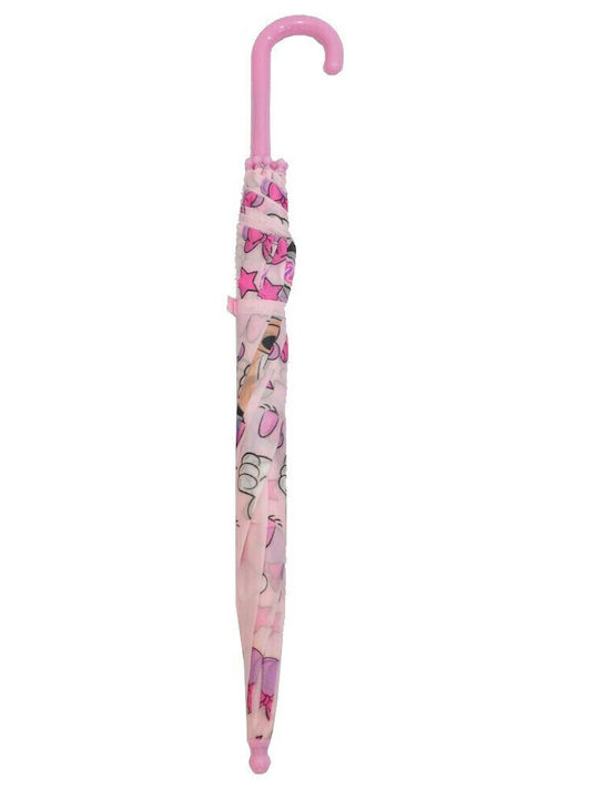 FantazyStores Kinderregenschirm Gebogener Handgriff Rosa FantazyStores Kinderregenschirm Gebogener Handgriff Rosa