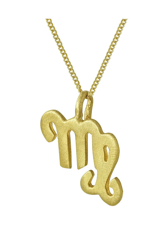 Gold Chain Kids Necklaces Zodiac Sign 14K ZD218