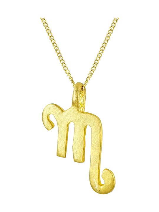 Gold Chain Kids Necklaces Zodiac Sign 14K ZD220