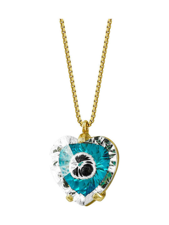 Kinderhalskette Herz aus Gold mit Kette 14K PM172