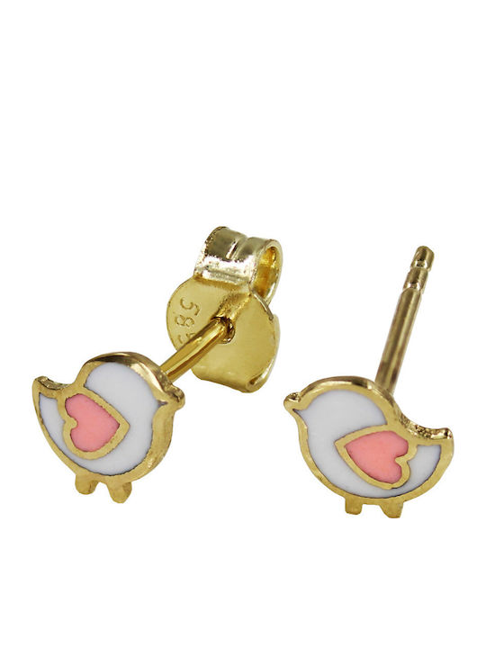 Roloi Kaliamanis Cercei Fetite Studs Animale Din Aur 14K