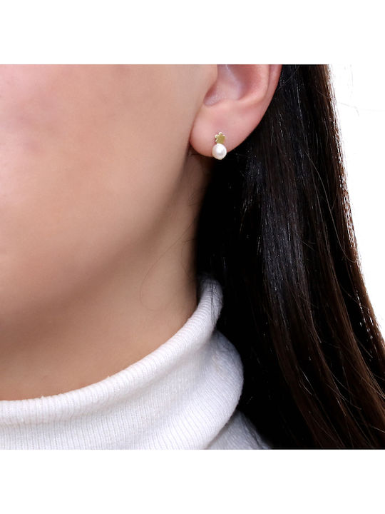 Hypoallergene Nieten Blumen aus Gold 9K Hypoallergene Nieten Blumen aus Gold 9K