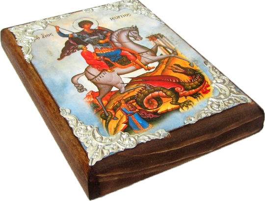 IconsGR Image St. George Wooden 11x15cm