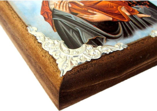 IconsGR Saint Icon Virgin Mary Holding The Infant Wooden 11x15cm AM30PAN