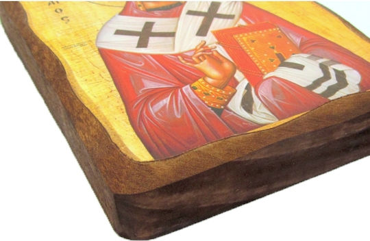 IconsGR Heiligenikone St. Nikolaus Hölzernes 11x15cm 1-3APNIK