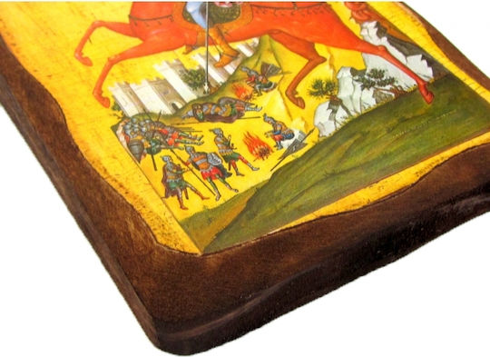 IconsGR Εικόνα Свети Димитър Дърво 11x15см.