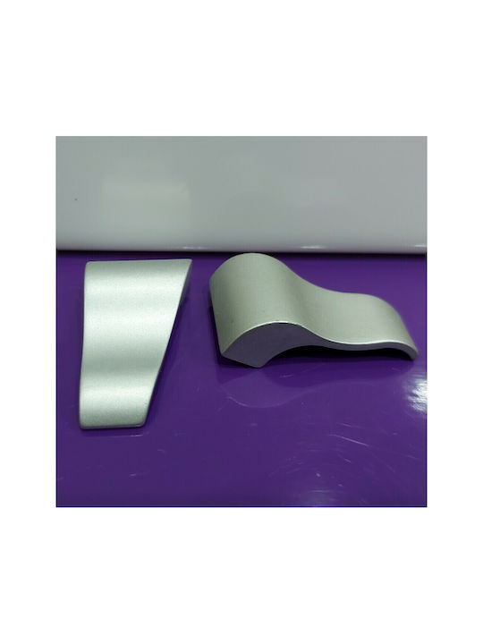 Pamar Buton Mobilier Mânere de mobilier din Metal & Zamak în Culoare Argintiu 42mm (Distanța între Centre 16mm) 0642-016-10C1 1buc