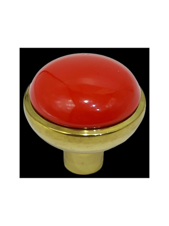 Buton Mobilier din Metal în Culoare Roșu 11219-20A1 1buc