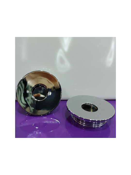 Furnipart Buton Mobilier Mânere de mobilier din Metal & Zamak în Culoare Argintiu 7224-INO1 1buc