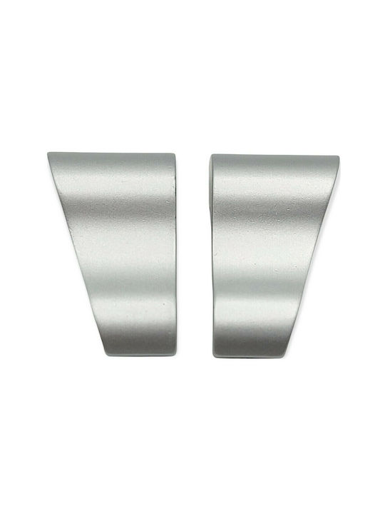 Pamar Buton Mobilier Mânere de mobilier din Metal & Zamak în Culoare Argintiu 42mm (Distanța între Centre 16mm) 0643-016-10C1 1buc