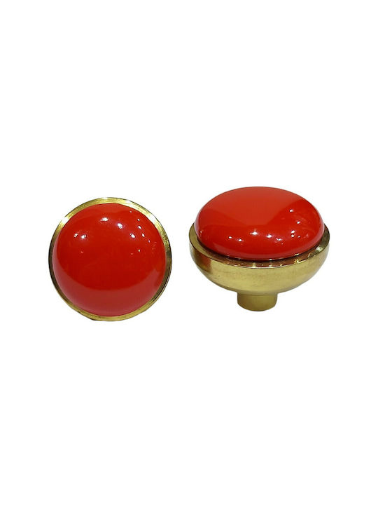 Buton Mobilier din Metal în Culoare Roșu 11219-20A1 1buc