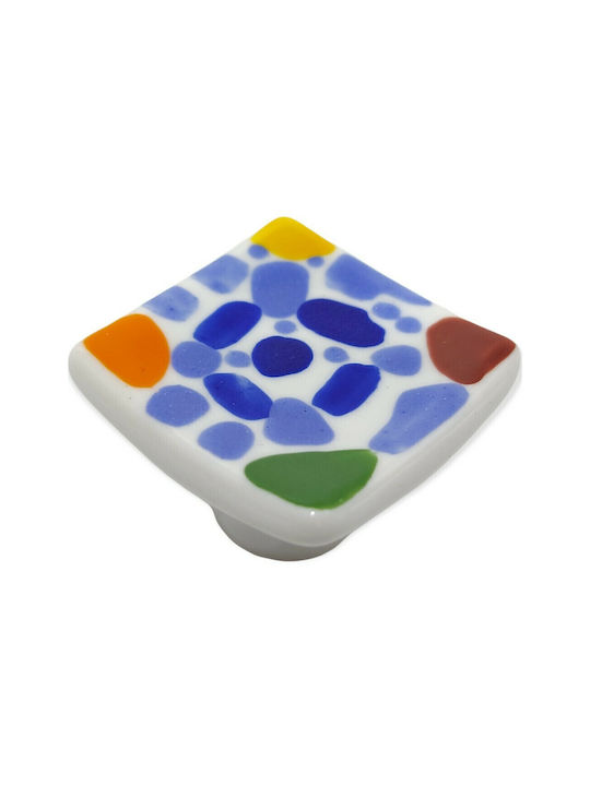 Buton Mobilier din Porțelan în Culoare Multicolor 9099-000-XEIR 1buc