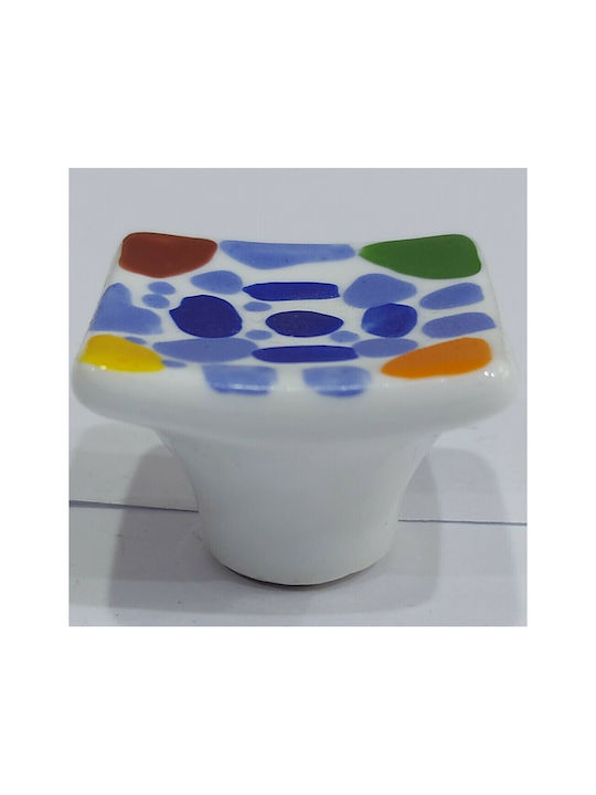 Buton Mobilier din Porțelan în Culoare Multicolor 9099-000-XEIR 1buc