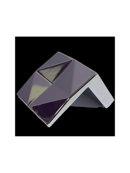 Furnipart Buton Mobilier Mânere de mobilier din Metal & Zamak în Culoare Argintiu 39mm (Distanța între Centre 32mm) 7527-032-INO1 1buc