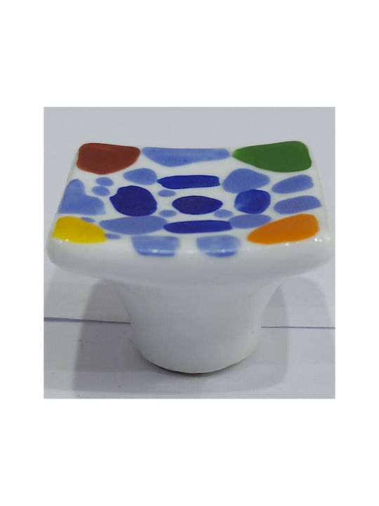 Buton Mobilier din Porțelan în Culoare Multicolor 9099-000-XEIR 1buc