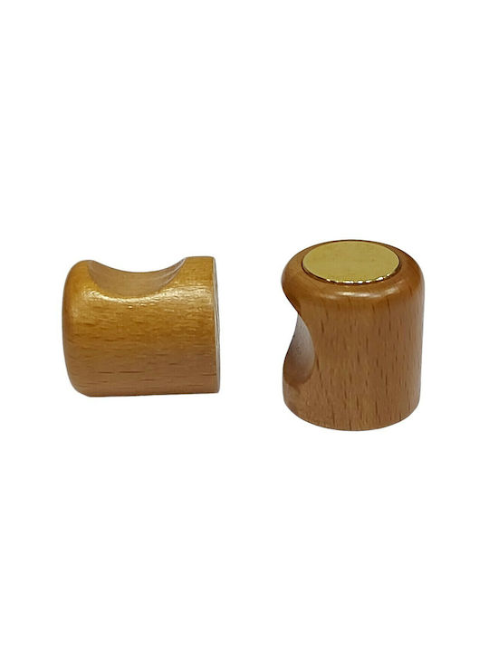 ACM Knob Furniture made of Wooden & Metallic & Zamak in Gold Color 4034-ORO1 1pcs