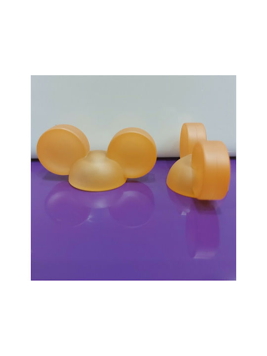Copii Buton Mobilier din Plastic în Culoare Portocaliu 0815-POR1 1buc