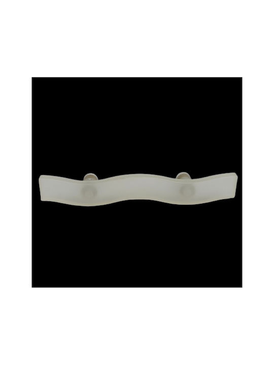 Children's Handle Furniture made of Plastic in White Color 125mm (Center Distance 64mm) 0794-064-LEF1 1pcs