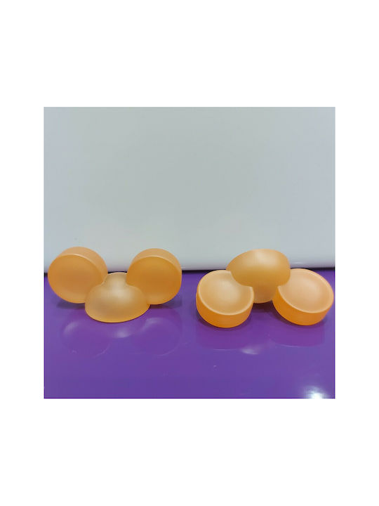Copii Buton Mobilier din Plastic în Culoare Portocaliu 0815-POR1 1buc