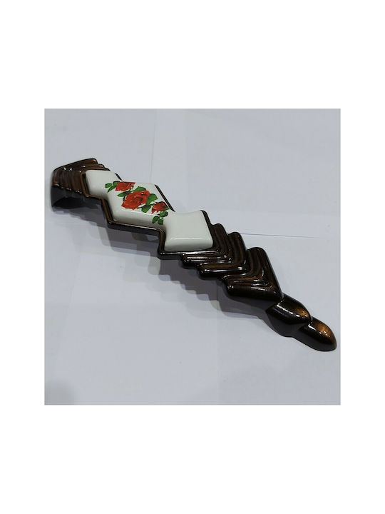 Antik Handgriff Möbelgriff aus Porzellan & Metallisch & Zamak in Kupfer Farbe 187mm (Zentrenabstand 160mm) 7811-FAB-009 1Stück